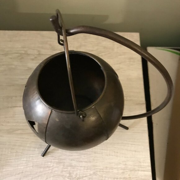 JACK O LANTERN PUMPKIN HANGING CANDLE HOLDER METAL DECOR Halloween - Picture 8 of 9